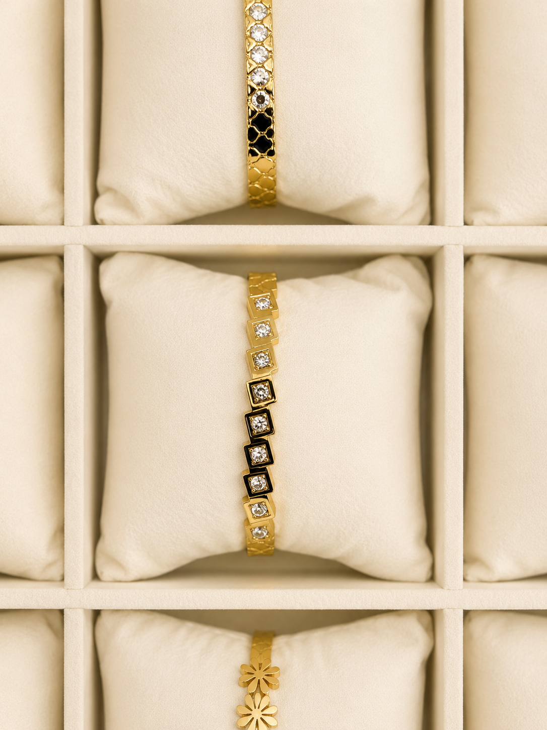 Square Stone Bangle (baby size)