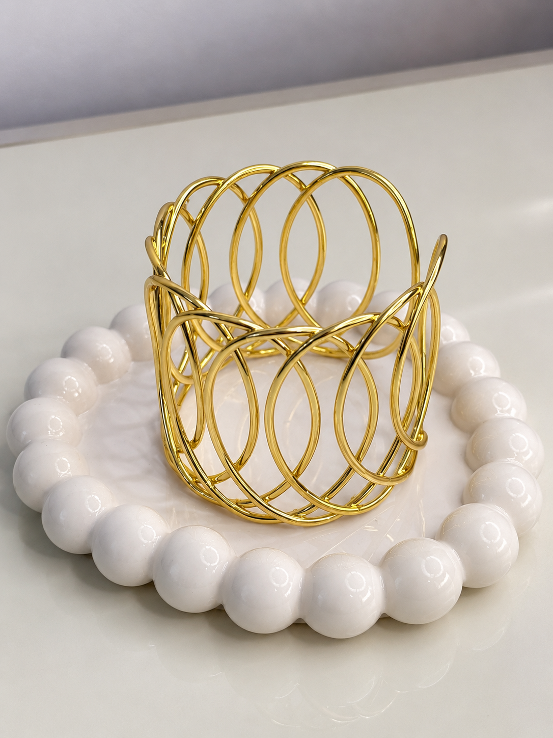 Golden Wave Cuff Bangle