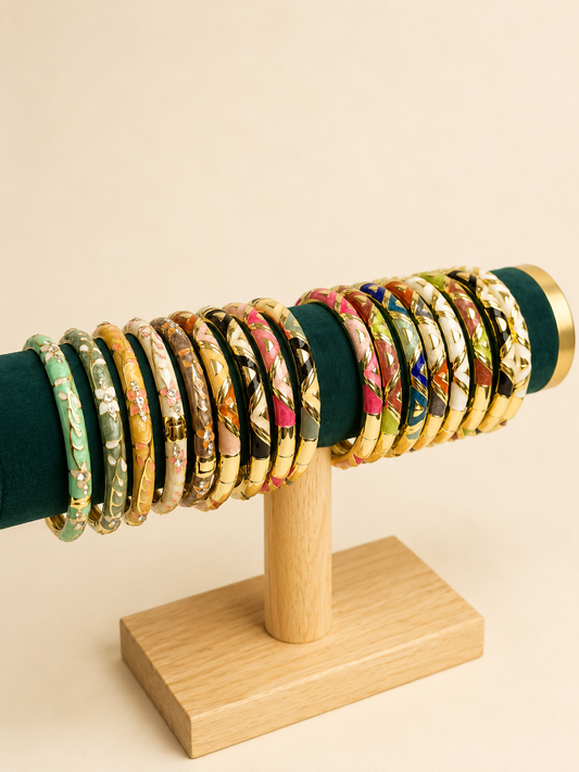 Berry Mint Enamel Bangles