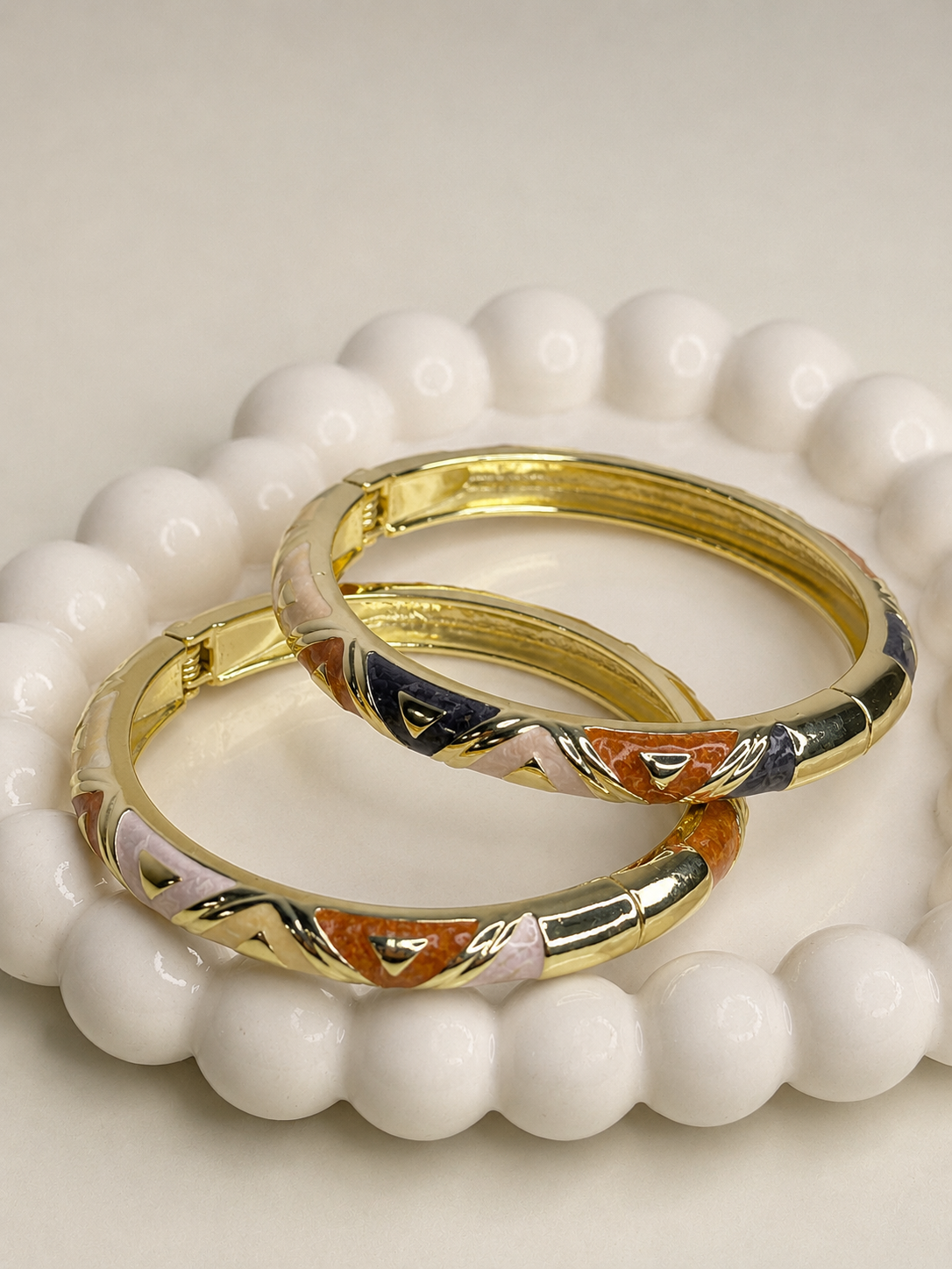 Earth Tone Enamel Bangles