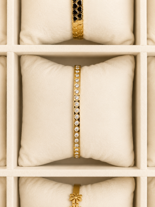 Diamond Grid Bangle (baby size)