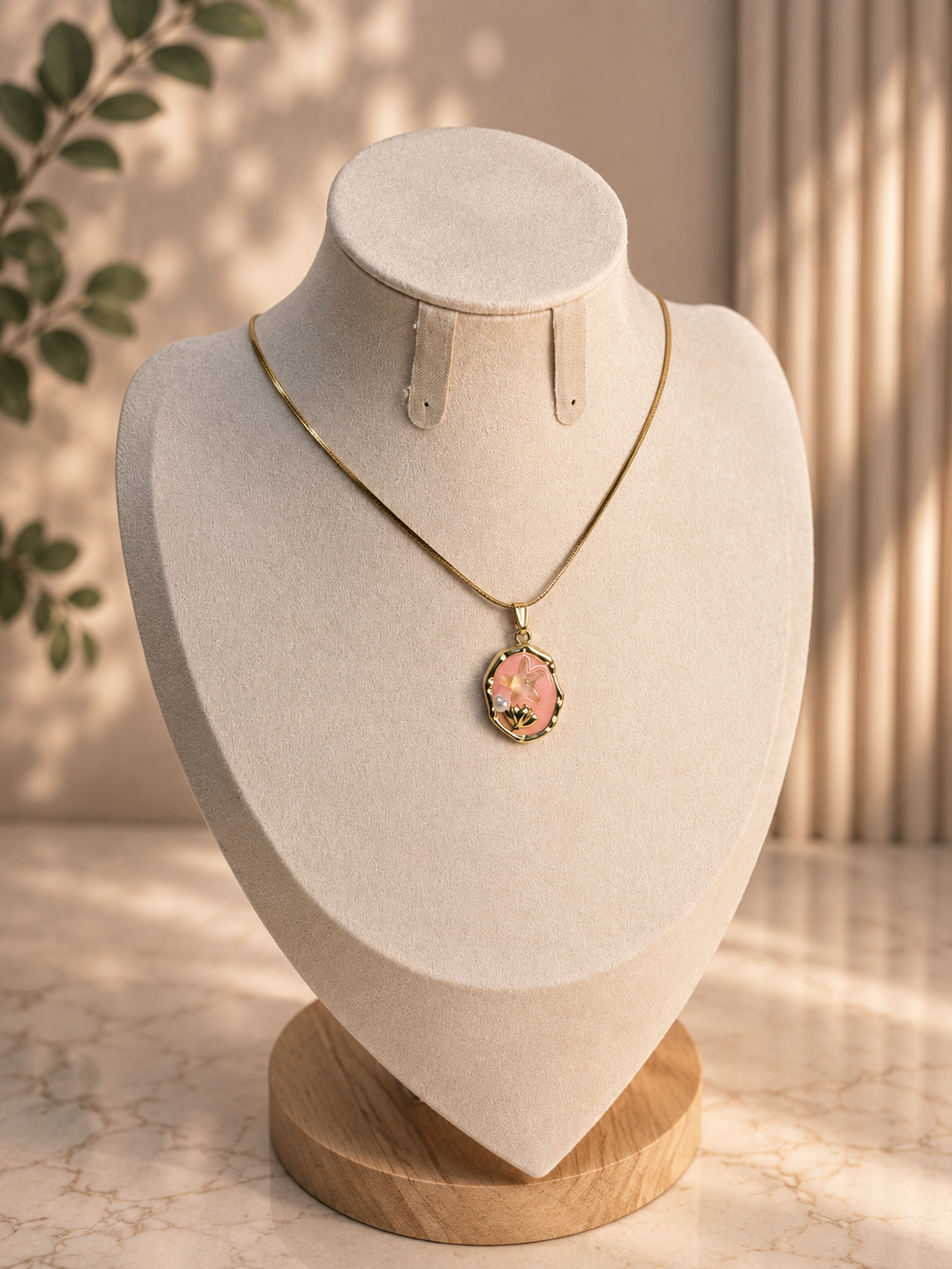 Rose Blossom Oval Pendant
