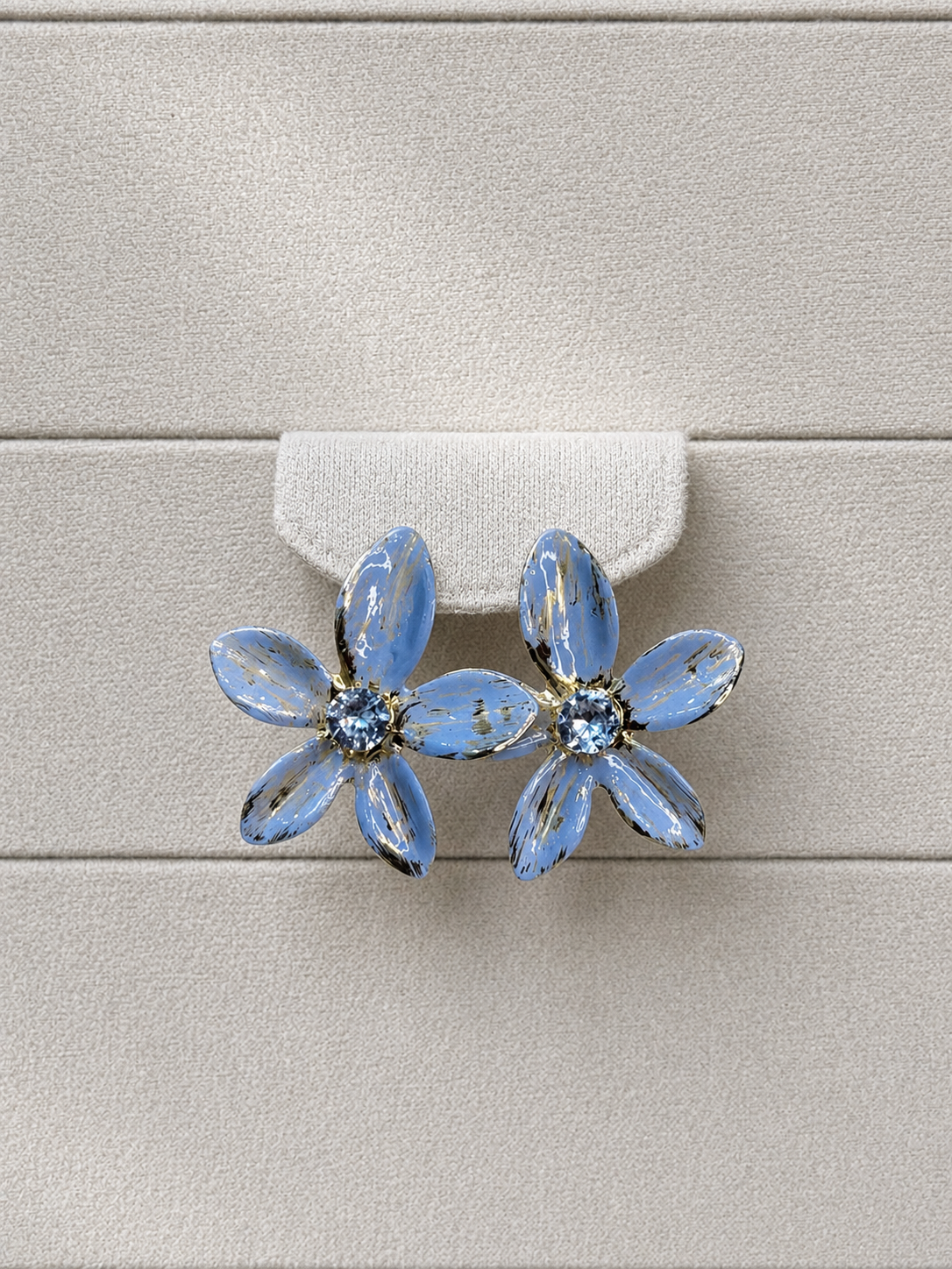 Sky Blue Floral Stud