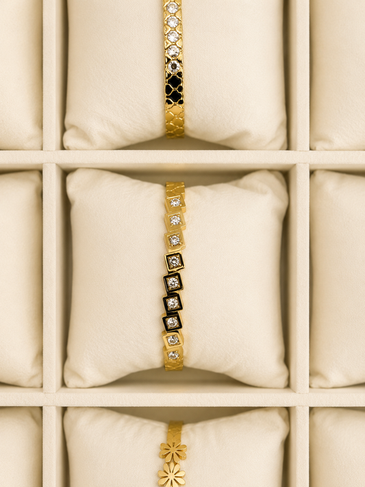 Square Stone Bangle (baby size)