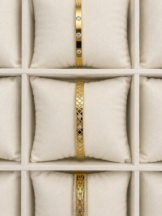 Lattice Stone Bangle(adult size)
