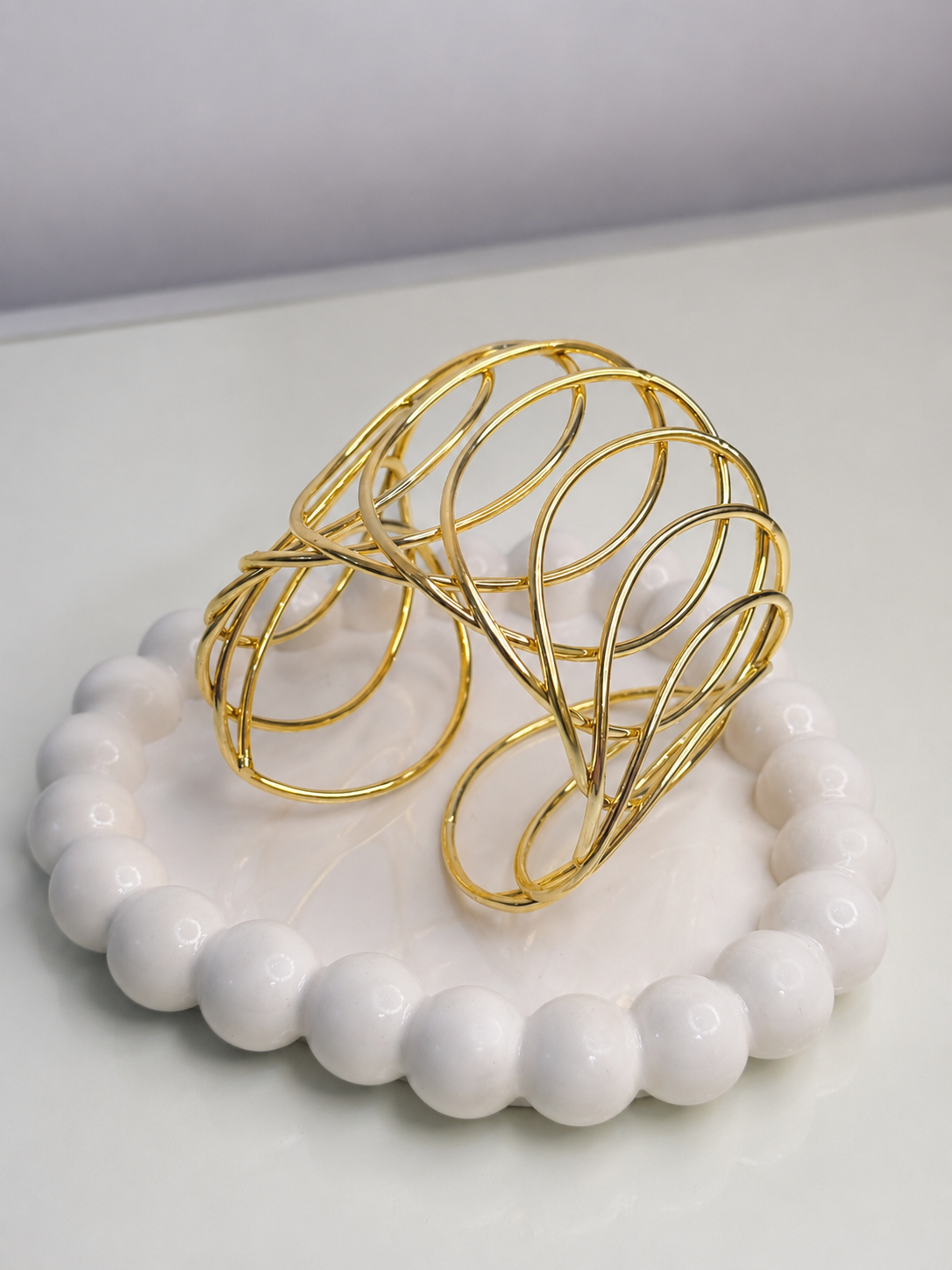 Golden Wave Cuff Bangle