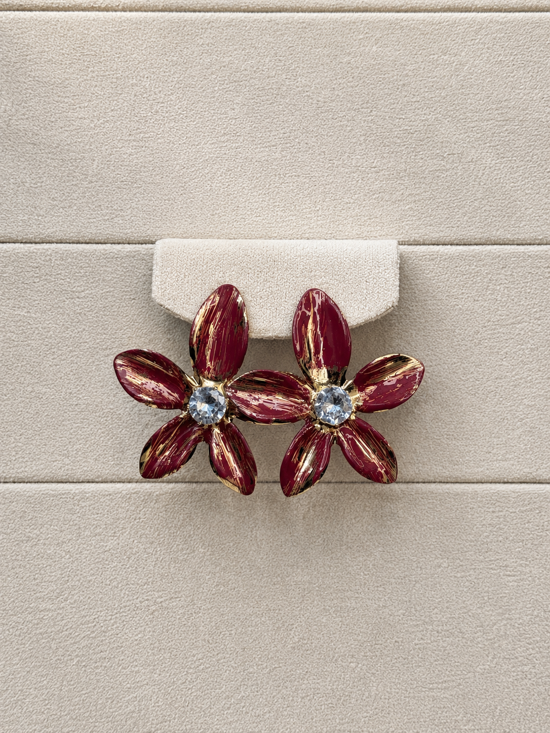 Ruby Floral Stud