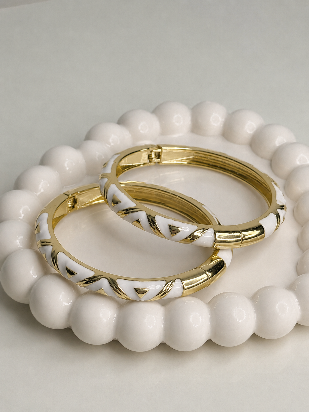 Ivory Enamel Bangles