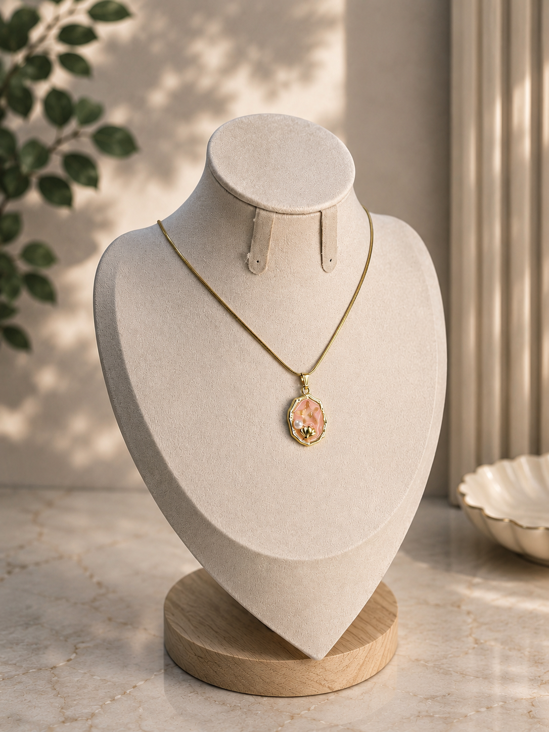Rose Blossom Oval Pendant