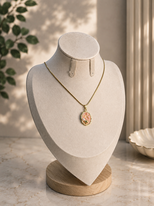 Rose Blossom Oval Pendant