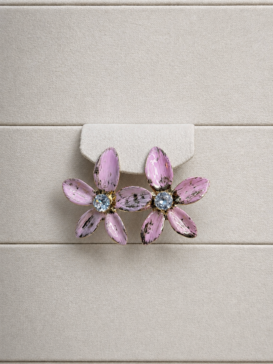 Blush Pink Floral Stud