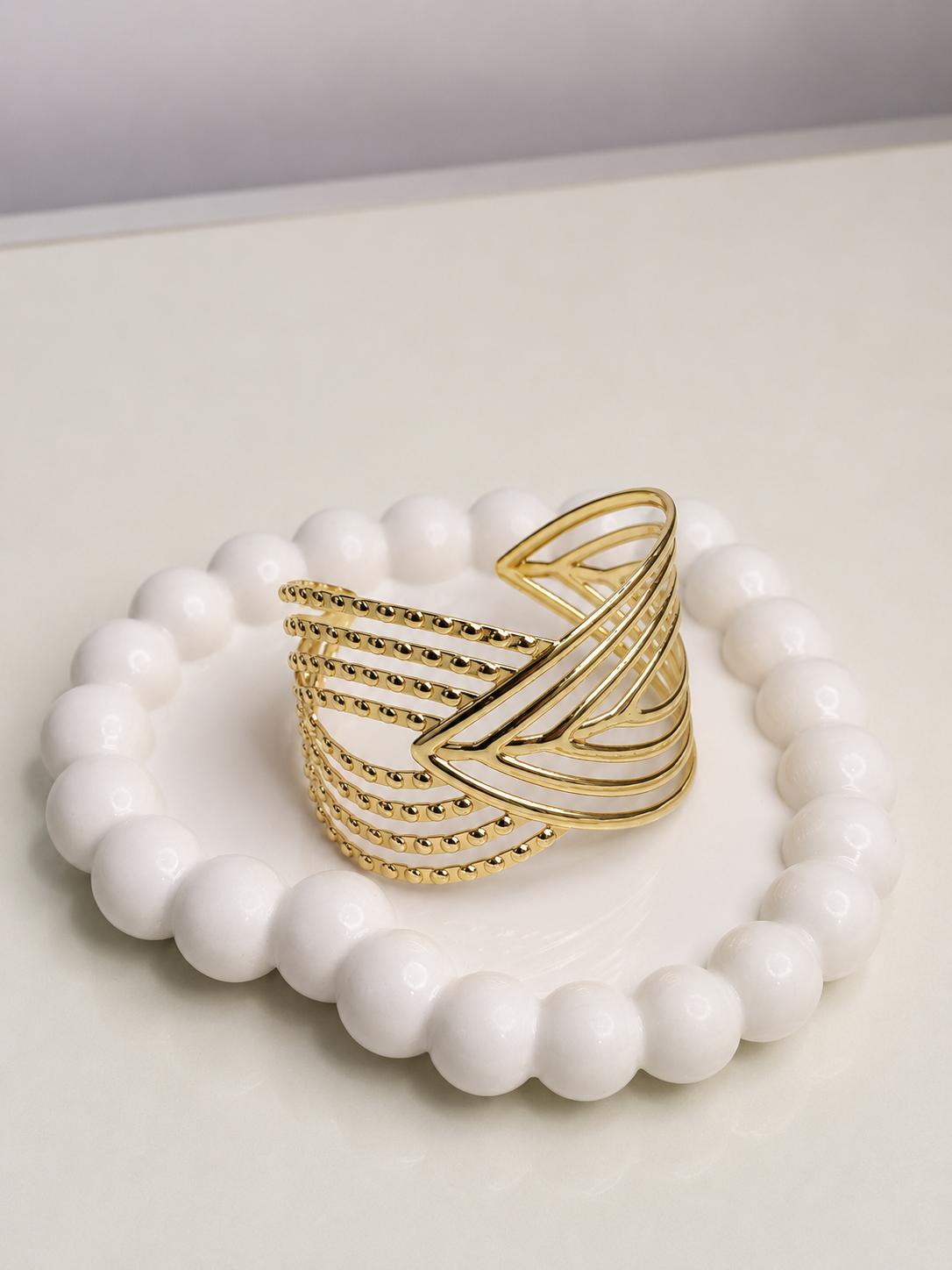 Golden Orbit Cuff Bangle