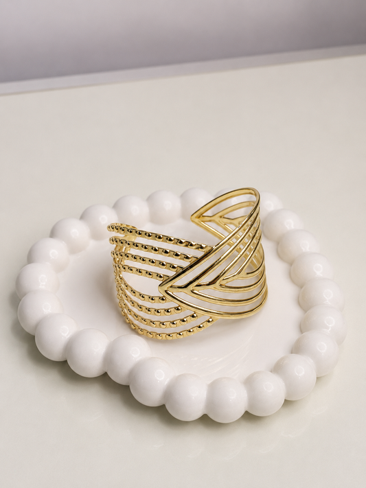 Golden Orbit Cuff Bangle