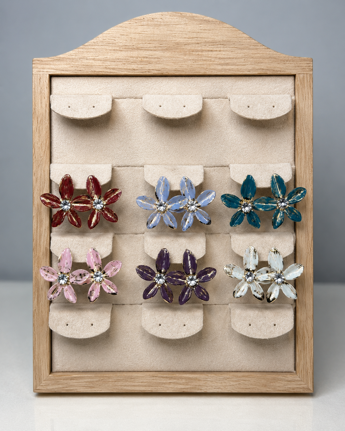Blush Pink Floral Stud