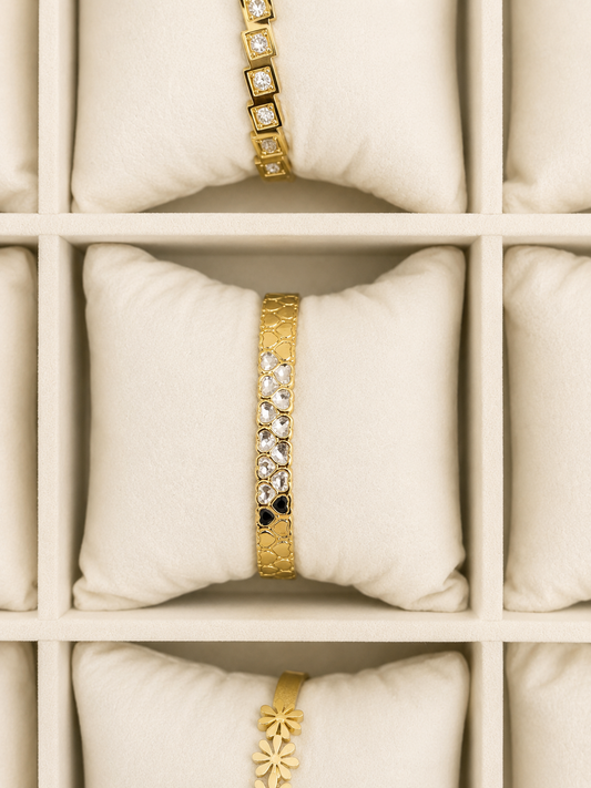 Heart Stone Bangle (baby size)